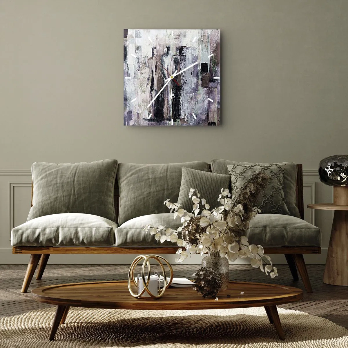 Wandklok - Klok - De mysterieuze drie - 40x40 cm