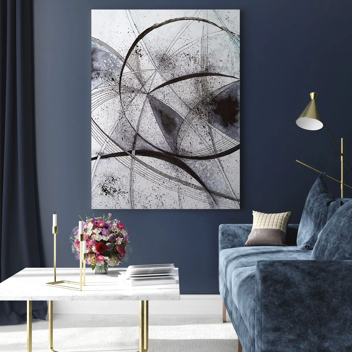 Schilderen op glas - Futuristische fantasie - 70x100 cm