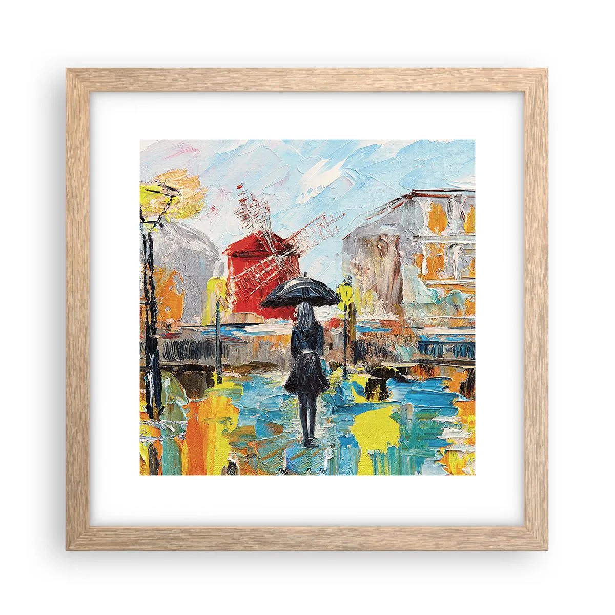 Een poster in een licht eiken lijst - Parijse legendes - 30x30 cm