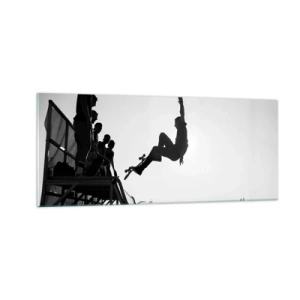 Schilderen op glas - Helden en kijkers - 100x40 cm