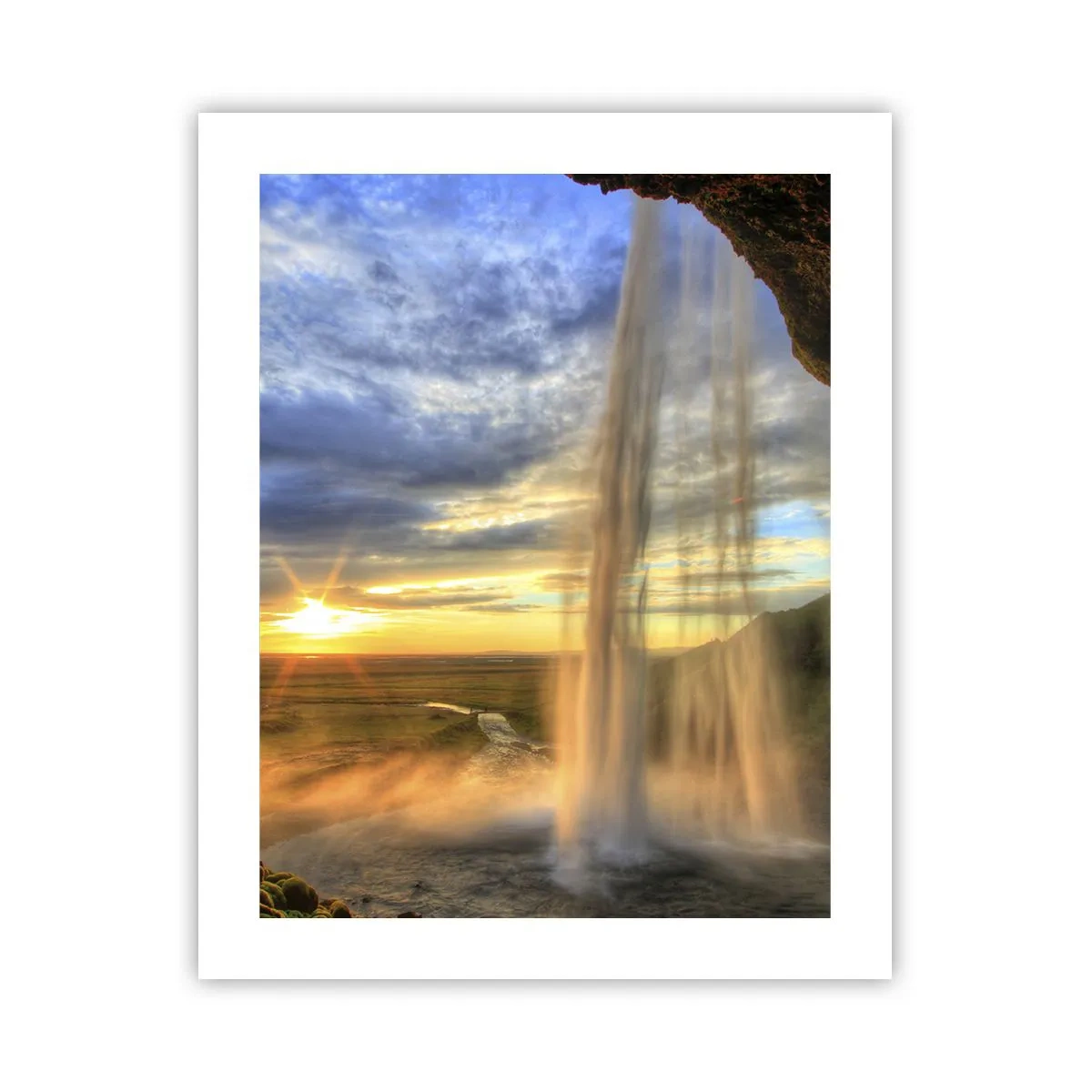 Poster - De wereld achter een sluier van druppels - 40x50 cm