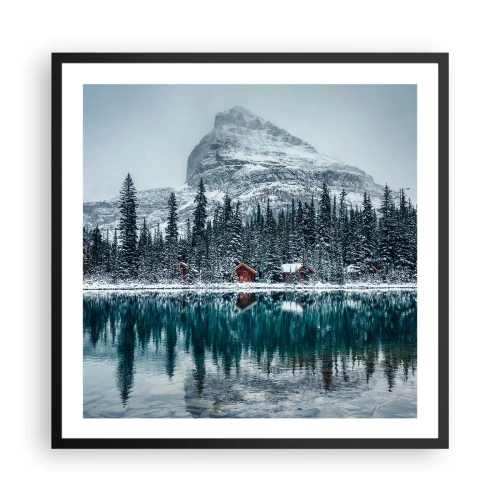 Poster in een zwarte lijst - Canadese stilte - 60x60 cm