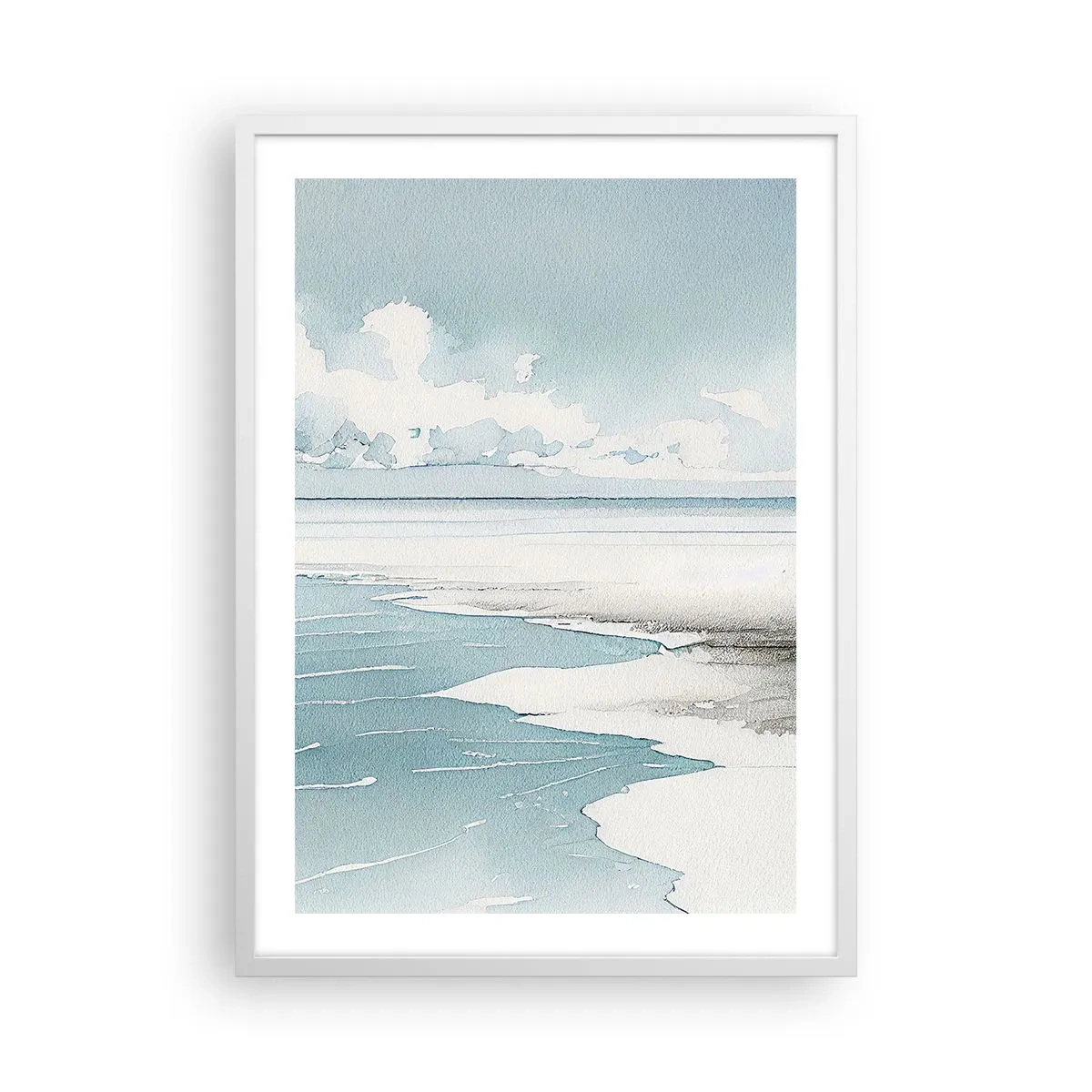 Poster in een witte lijst - Zachte vloed - 50x70 cm