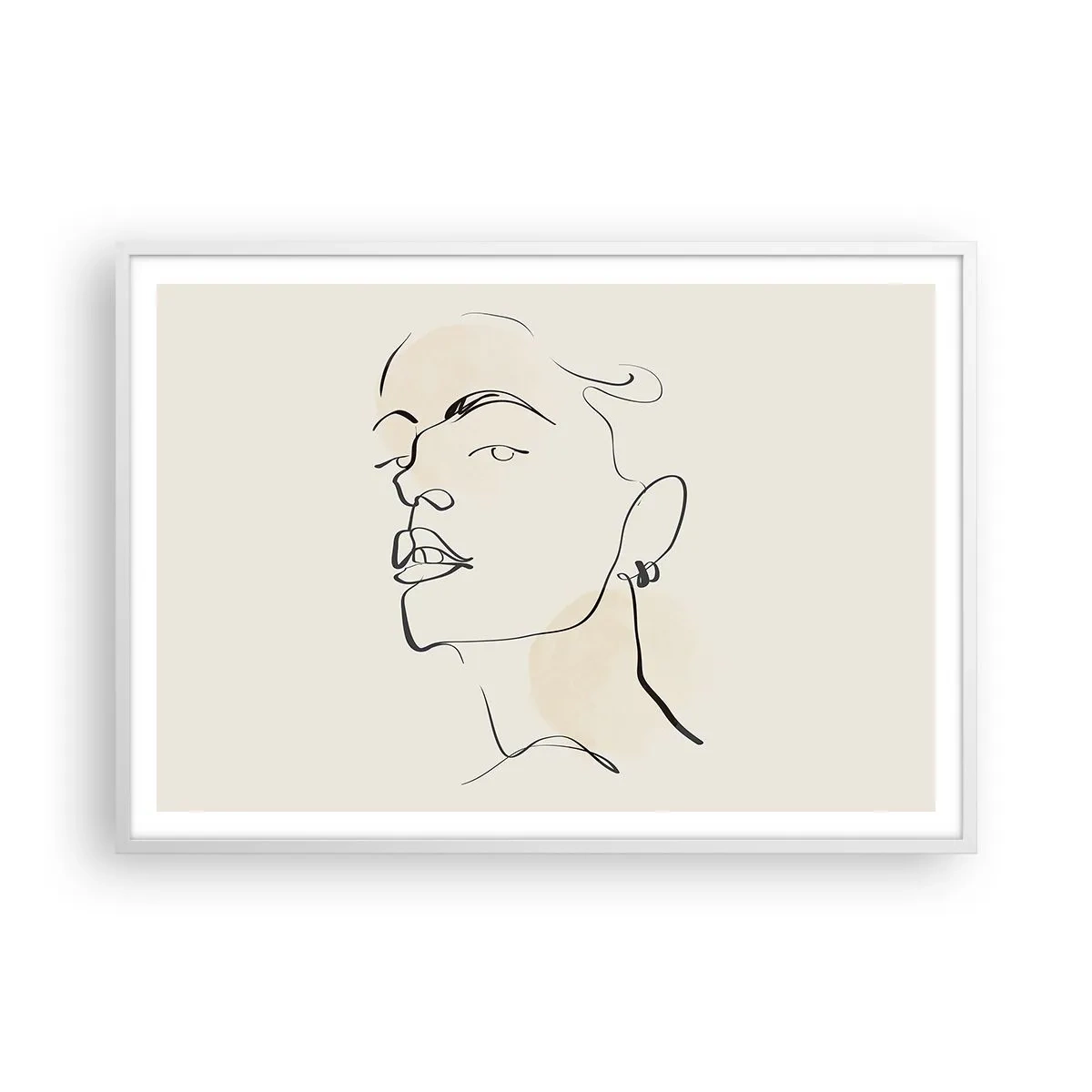 Poster in een witte lijst - Een trotse blik - 100x70 cm