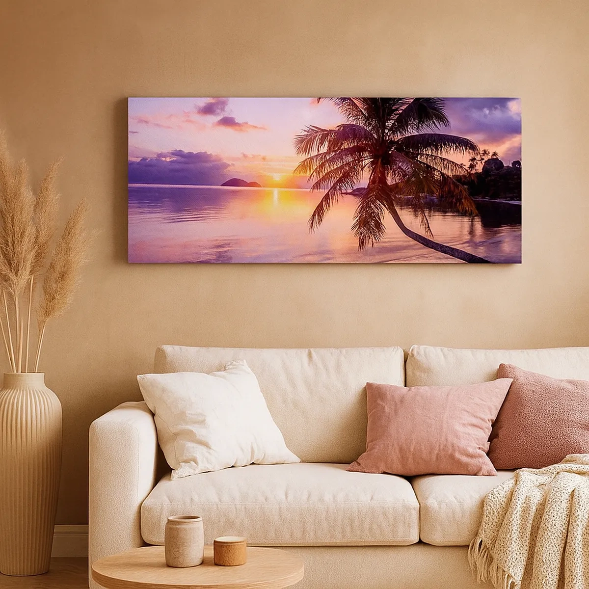 Schilderen op canvas - Geluk tot aan de horizon - 30x30 cm