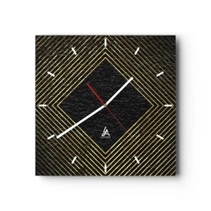 Wandklok - Klok - Geometrie in glamoureuze stijl - 30x30 cm