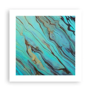 Poster - Turquoise vloed - 40x40 cm