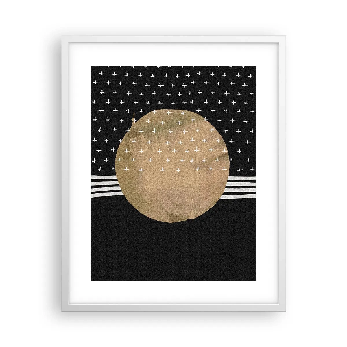 Poster in een witte lijst - Samenstelling: galaxy-vlag - 40x50 cm