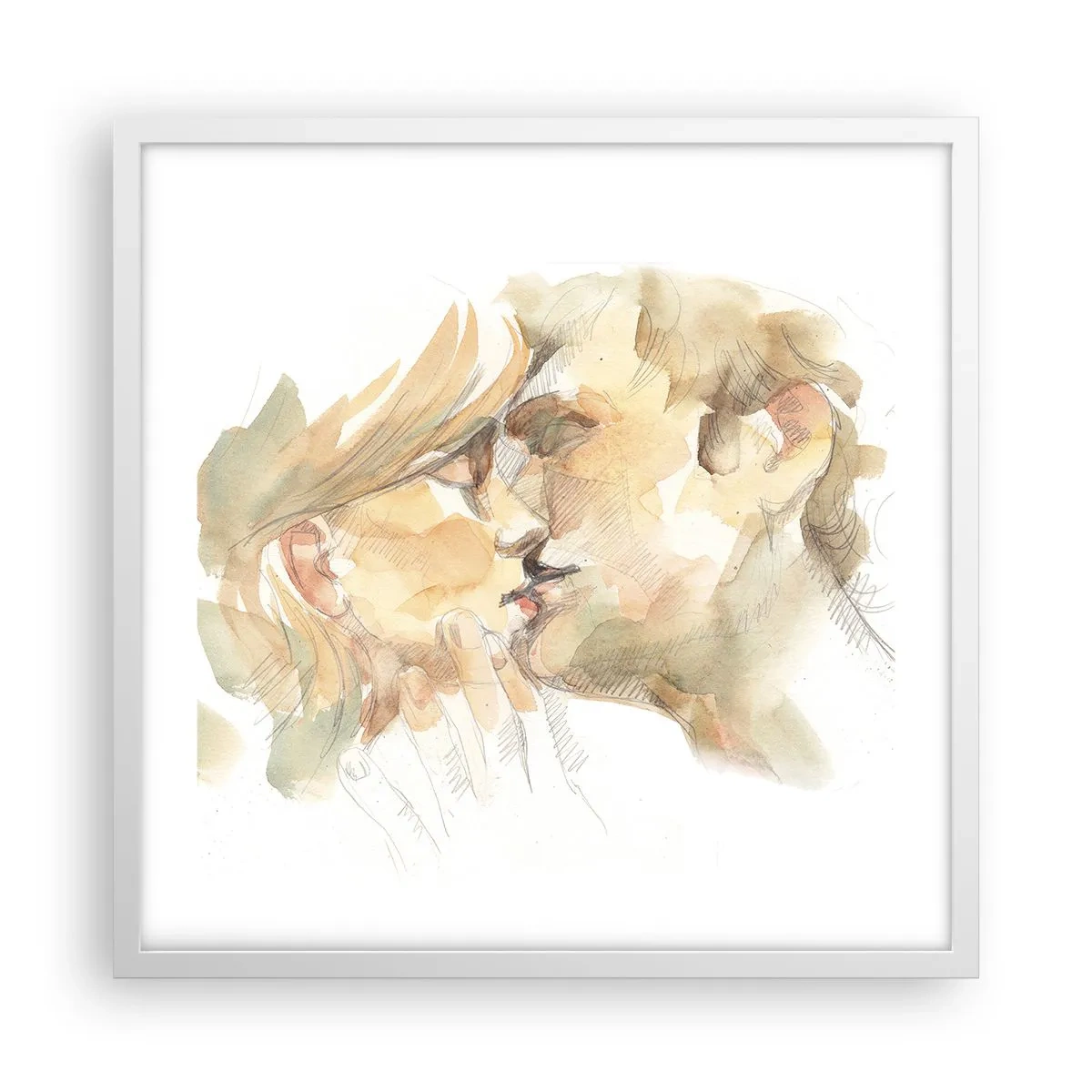 Poster in een witte lijst - De helft gevonden? - 50x50 cm