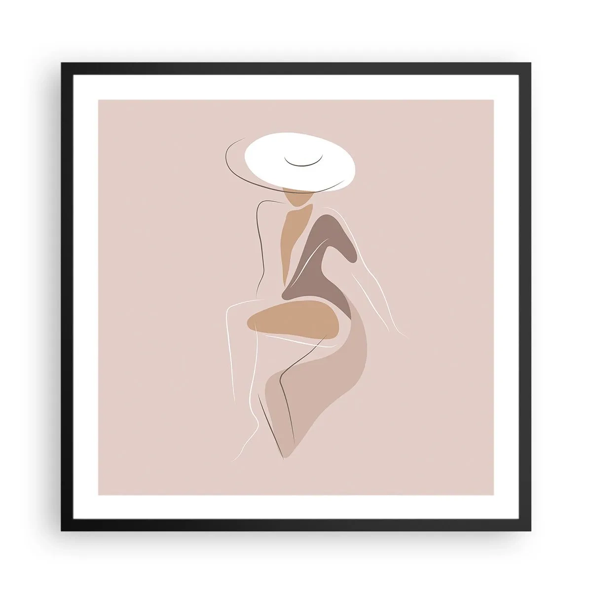 Poster in een zwarte lijst - Een dame zijn - 60x60 cm