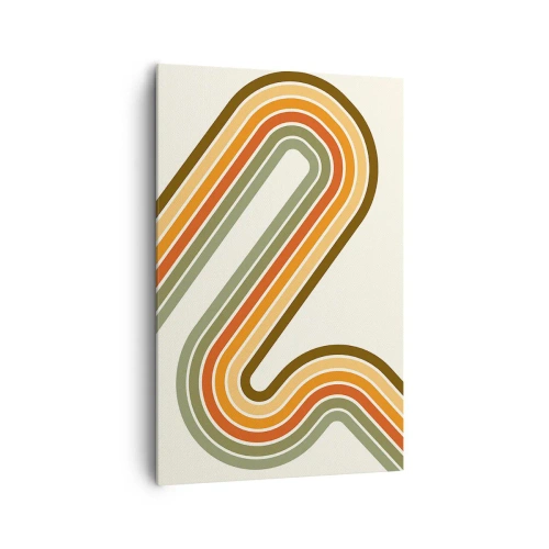Schilderen op canvas - Zigzag naar het doel - 80x120 cm