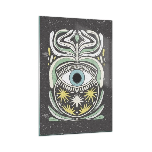 Schilderen op glas - Tribale rituelen - 70x100 cm