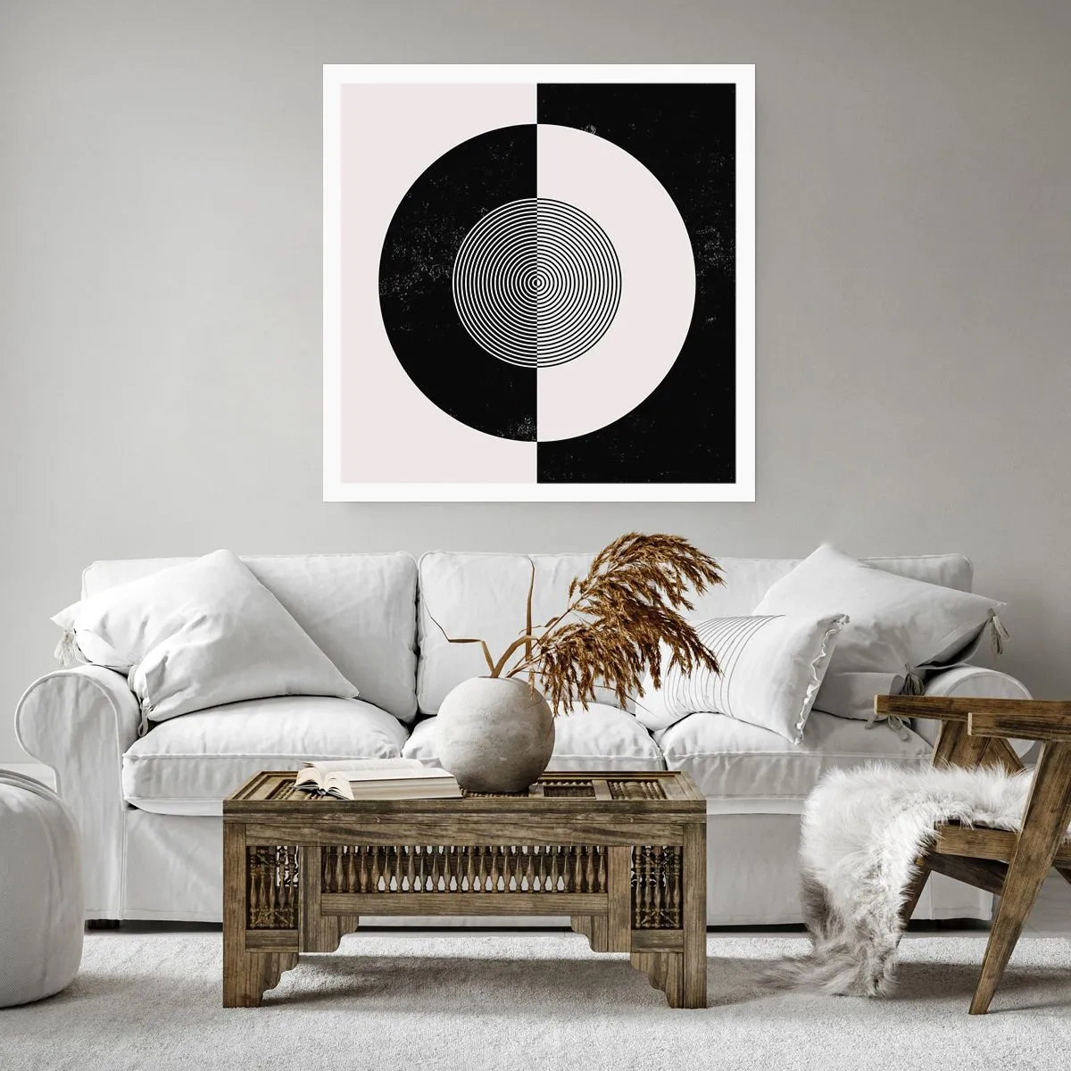 Poster - Harmonie in zwart-wit - 30x30 cm