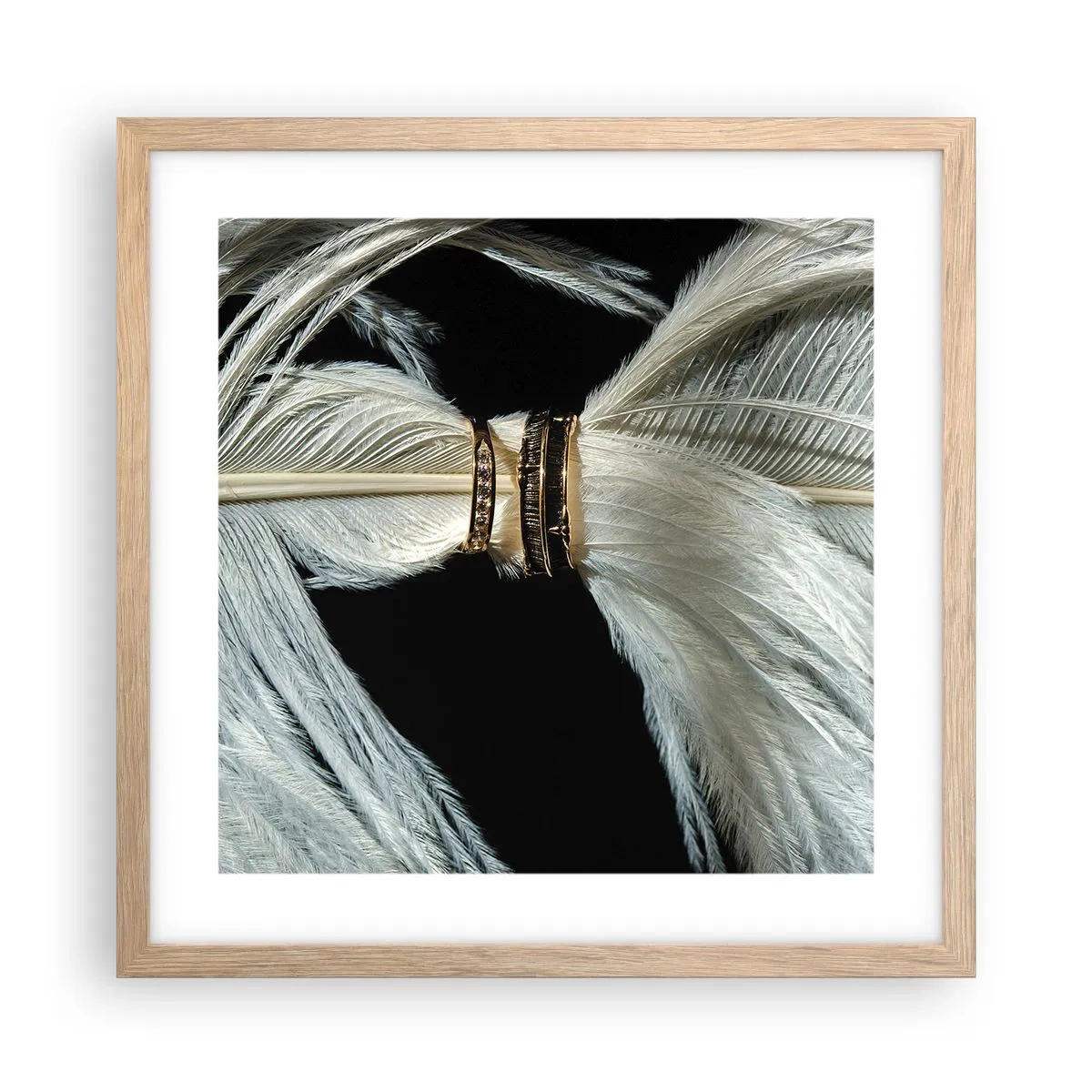 Een poster in een licht eiken lijst - ... en ik zal je niet verlaten ... - 40x40 cm