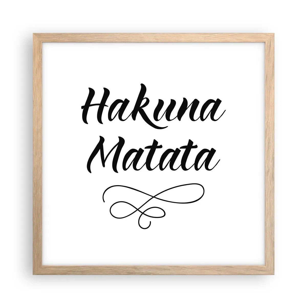 Een poster in een licht eiken lijst - Beste advies - 40x40 cm