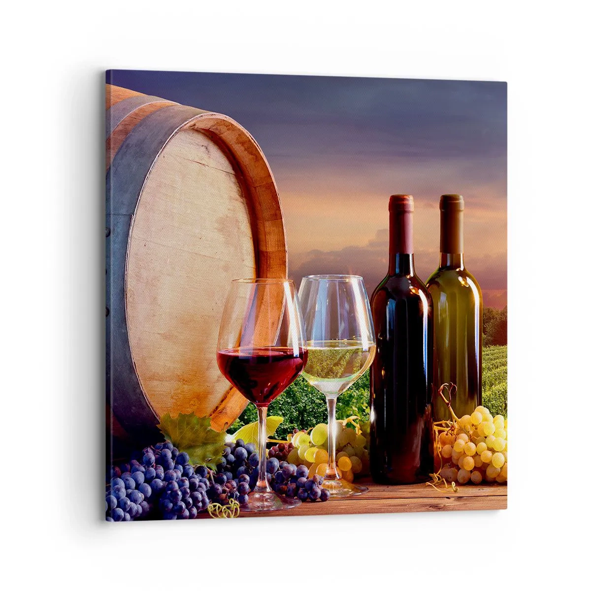 Schilderen op canvas - Het leven smaakt hier - 70x70 cm