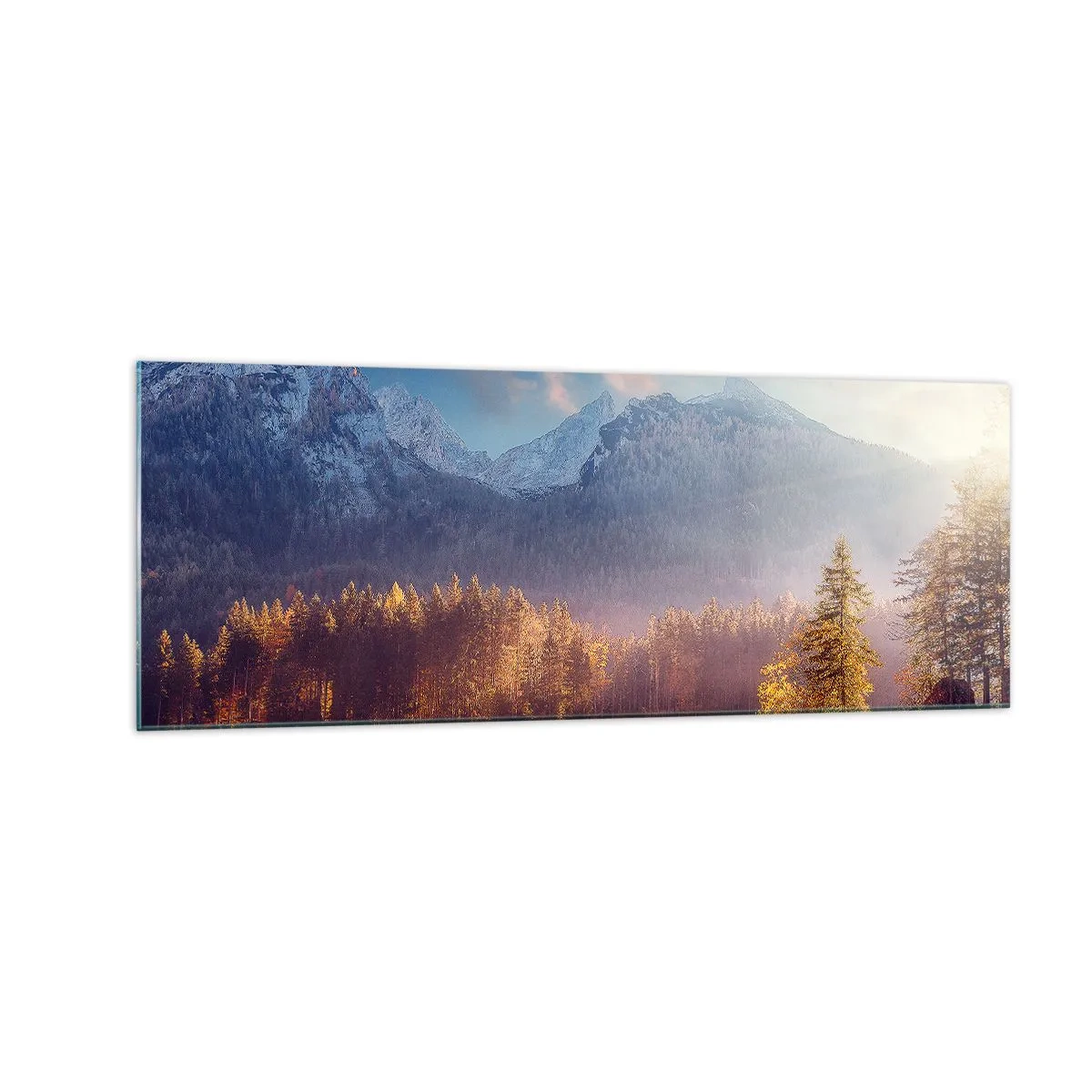 Schilderen op glas - In bergen en dalen - 140x50 cm