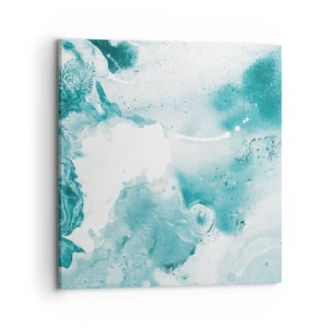 Schilderen op canvas - Moerast van blauw - 70x70 cm