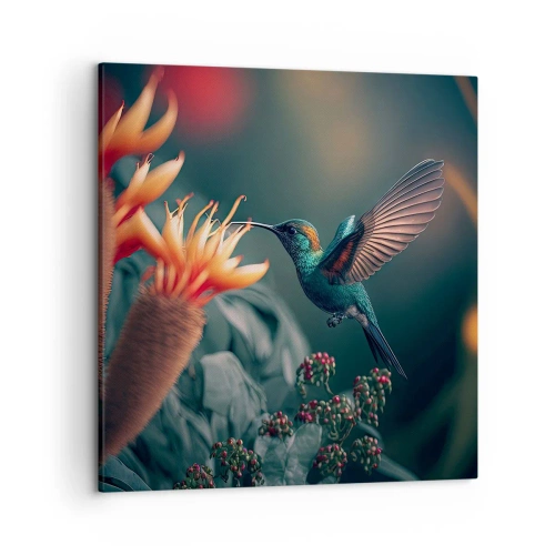 Schilderen op canvas - een werkelijk kleurrijk leven - 50x50 cm