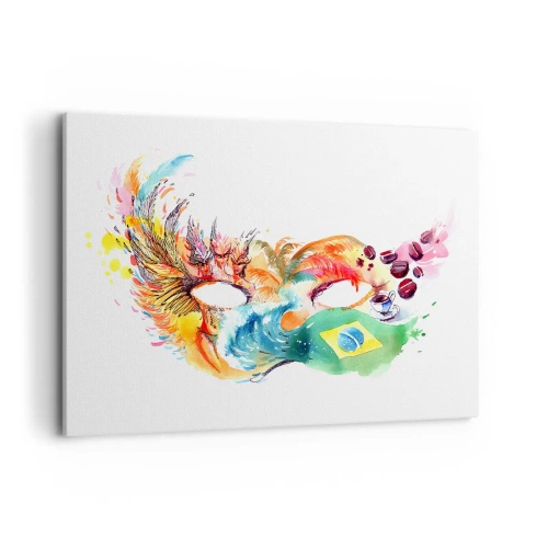 Schilderen op canvas - Brazilië verwelkomt met samba - 120x80 cm