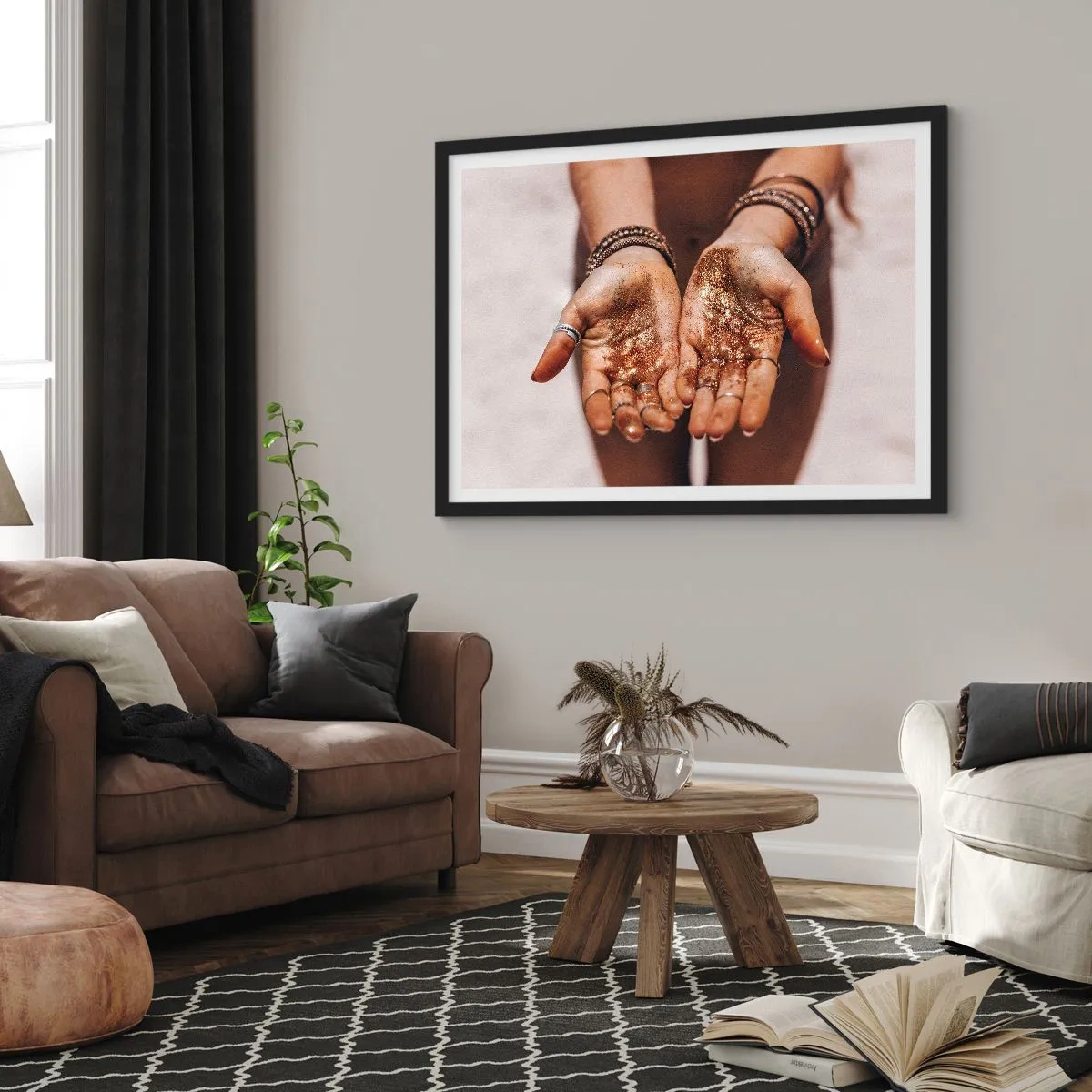 Poster in een zwarte lijst - Een cadeau voor jou - 100x70 cm