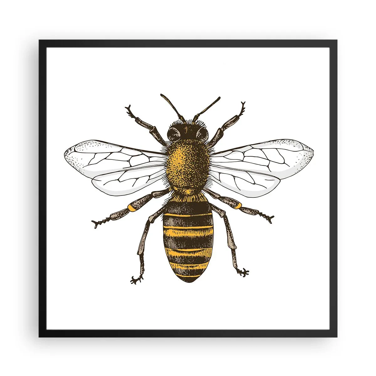 Poster in een zwarte lijst - Mooi en goed - 60x60 cm