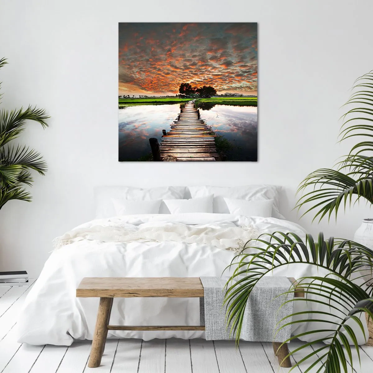 Schilderen op canvas - Strek je armen - ademen - 50x50 cm