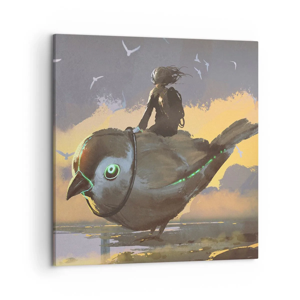 Schilderen op canvas - Een tussenstop op een fantastische reis - 50x50 cm