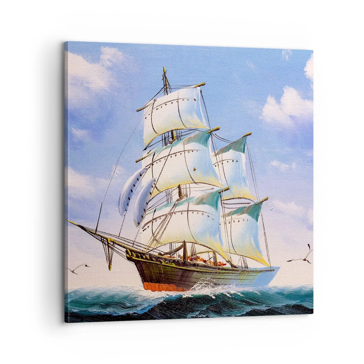 Schilderen op canvas - Trots met de wind - 60x60 cm