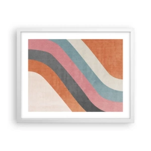 Poster in een witte lijst - Diagonale compositie – beweging - 50x40 cm