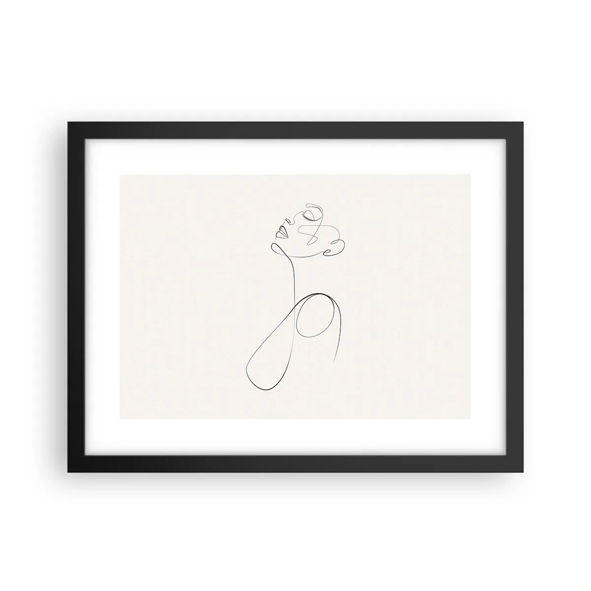 Poster in een zwarte lijst - Loopt in dromen - 40x30 cm