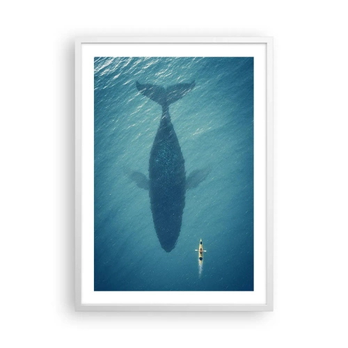 Poster in een witte lijst - Ontmoeting aan de oceaan - 50x70 cm