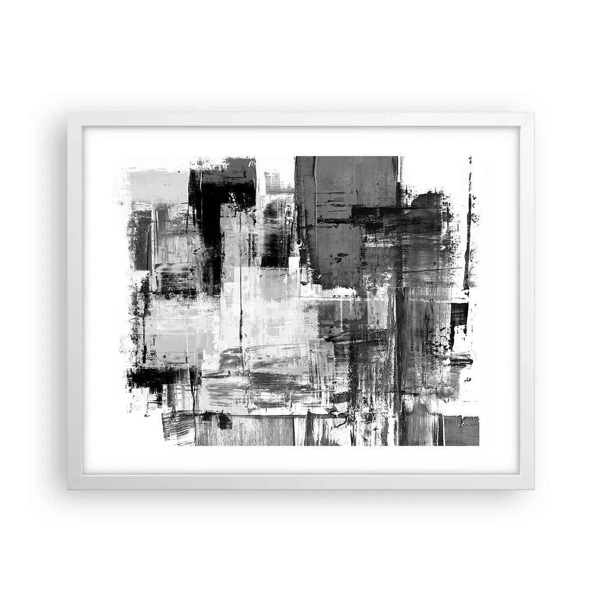 Poster in een witte lijst - Grijs is prachtig - 50x40 cm