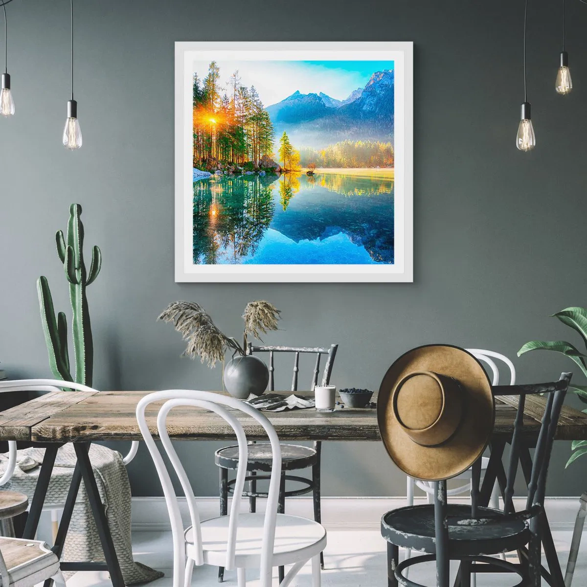 Poster in een witte lijst - Majesteit en zoetheid - 60x60 cm