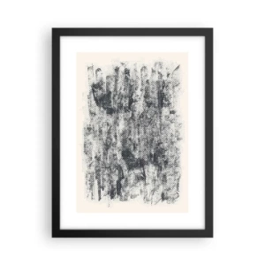 Poster in een zwarte lijst - Mistige compositie - 30x40 cm