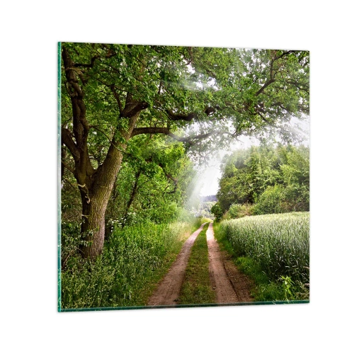 Schilderen op glas - Et in Arcadia ego - 30x30 cm