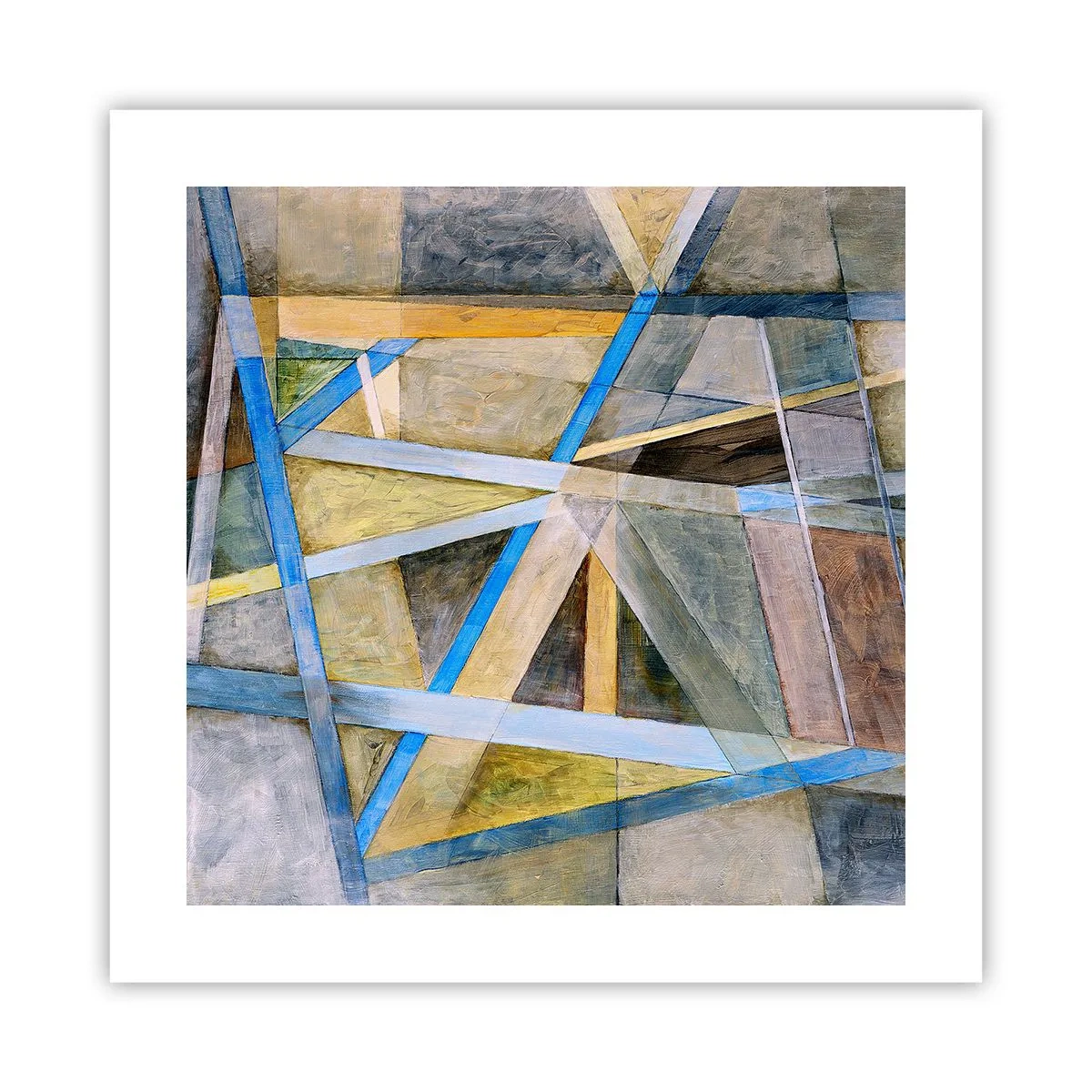 Poster - Recht of diagonaal? - 40x40 cm
