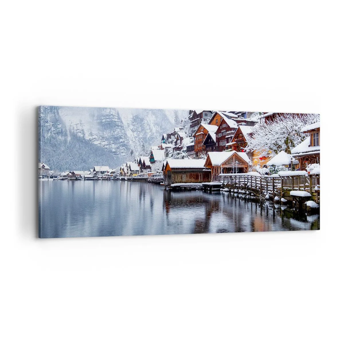 Schilderen op canvas - In winterdecoratie - 100x40 cm