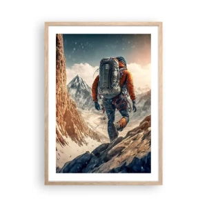 Een poster in een licht eiken lijst - Eenzame strijder - 50x70 cm