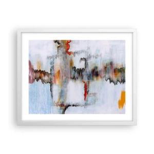 Poster in een witte lijst - Een stok op het water - 50x40 cm