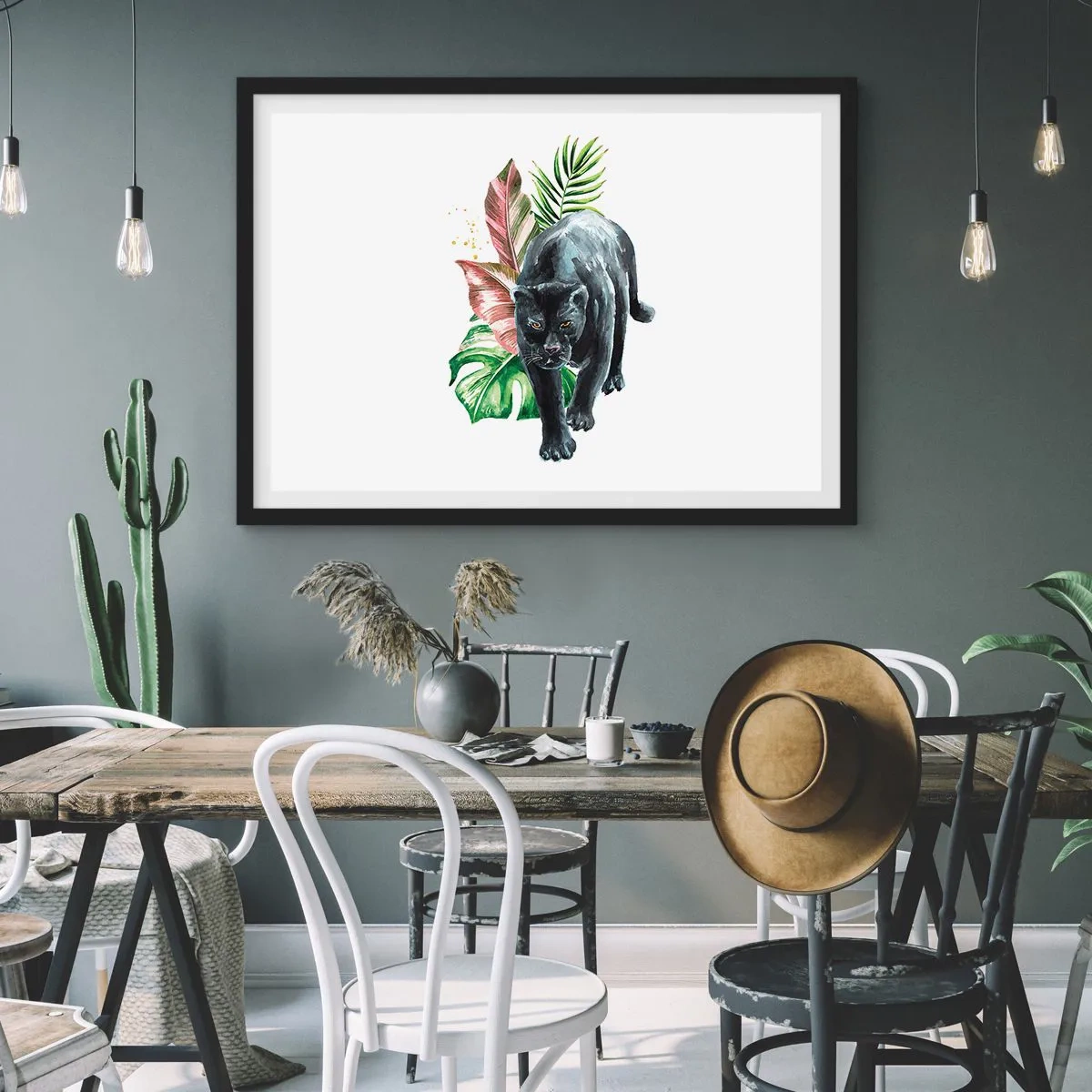 Poster in een zwarte lijst - Wilde van het hart - 91x61 cm