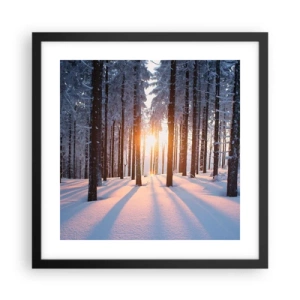 Poster in een zwarte lijst - Duidelijk in zwart-wit - 40x40 cm