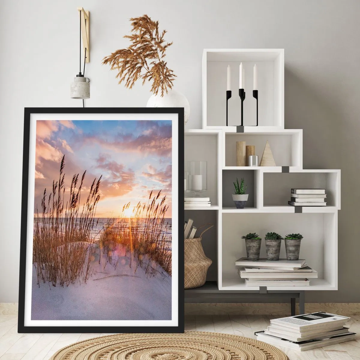 Poster in een zwarte lijst - Afscheid van de zon en de wind - 40x50 cm