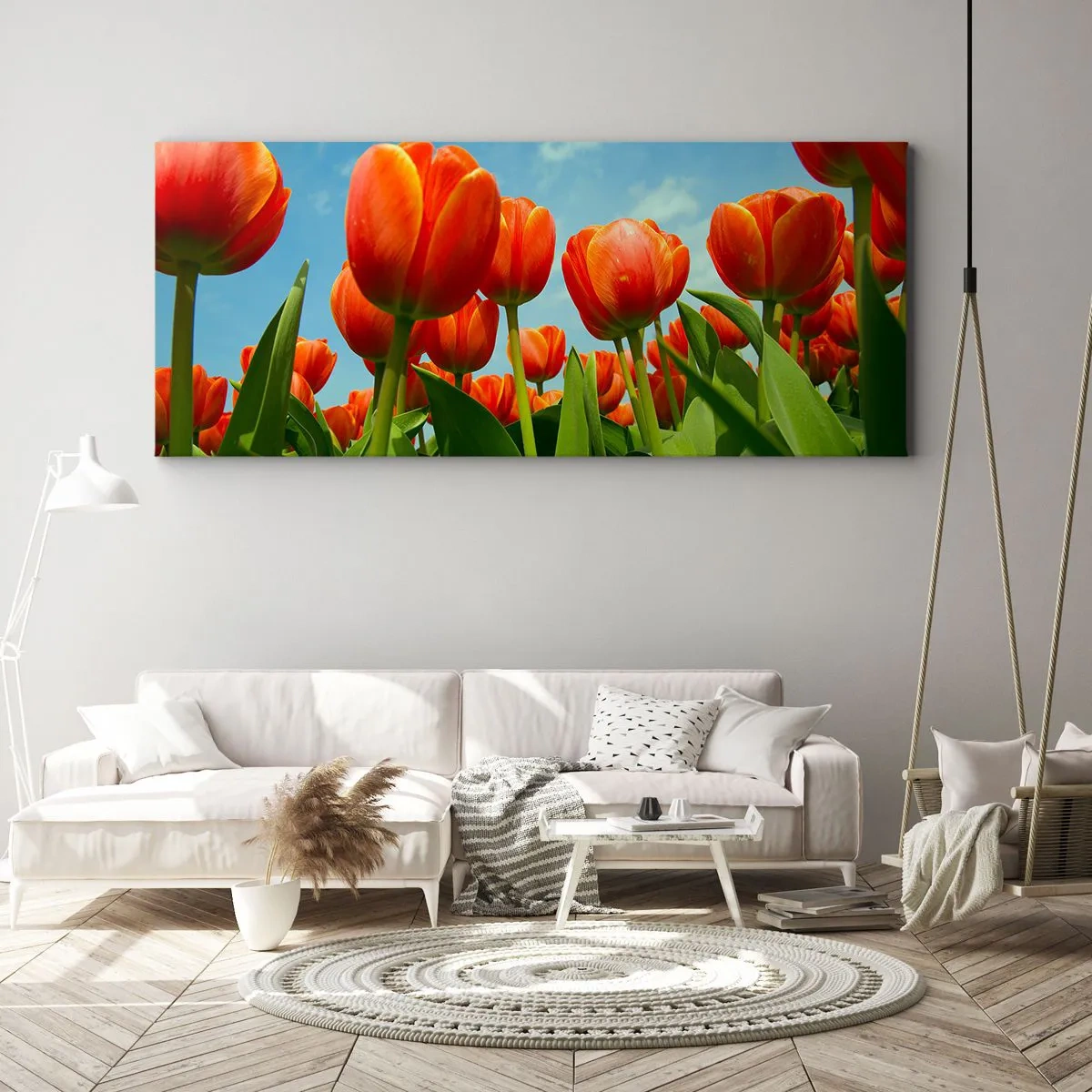 Schilderen op canvas - Afgezien van de blauwe lucht hebben ze niets nodig in hun leven - 140x50 cm