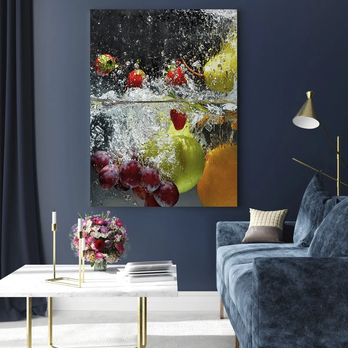 Schilderen op glas - Fruit verfrissing - 50x70 cm