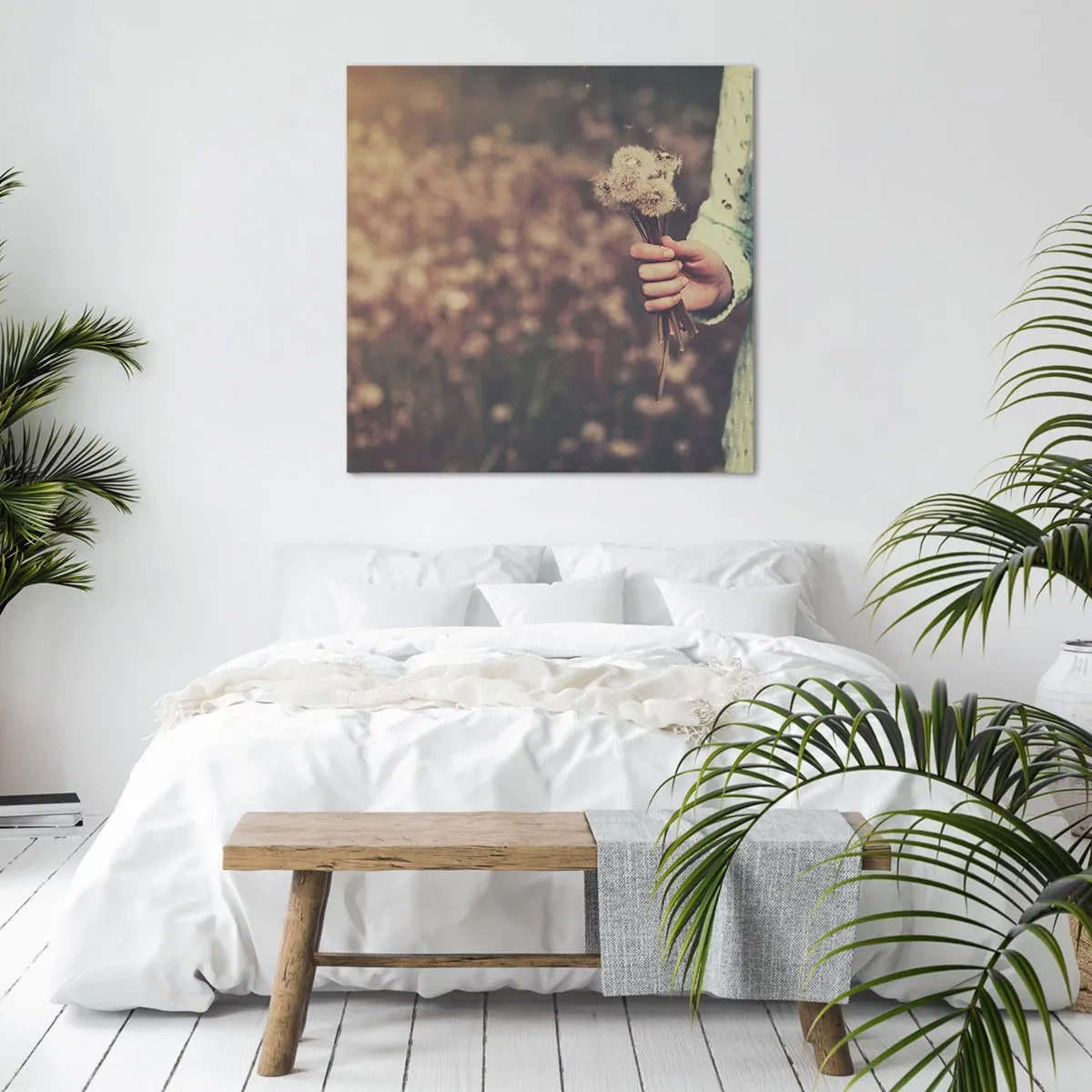 Schilderen op canvas - Bewaar ze alsjeblieft - 70x70 cm