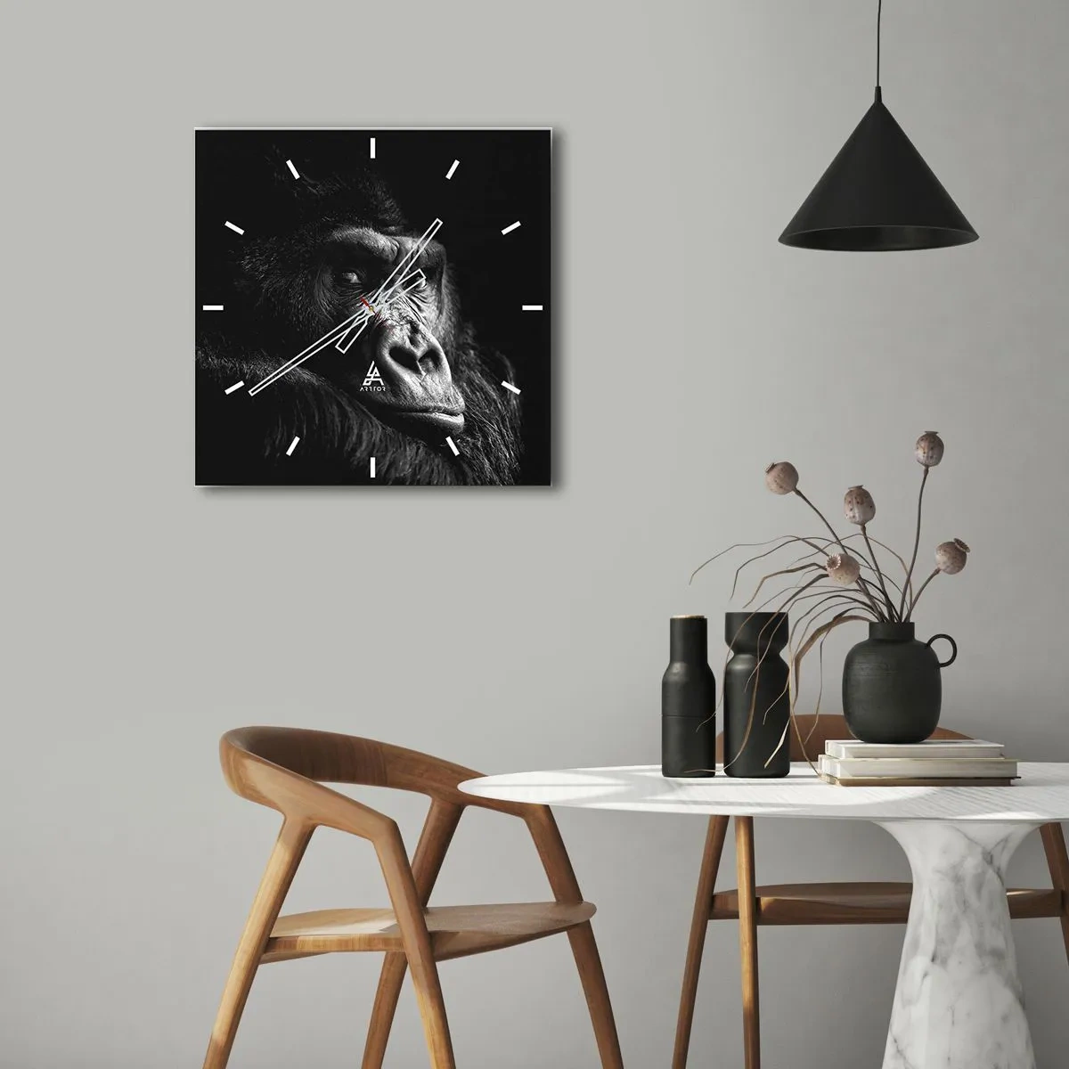 Wandklok - Klok - En waar kijk je naar? - 30x30 cm