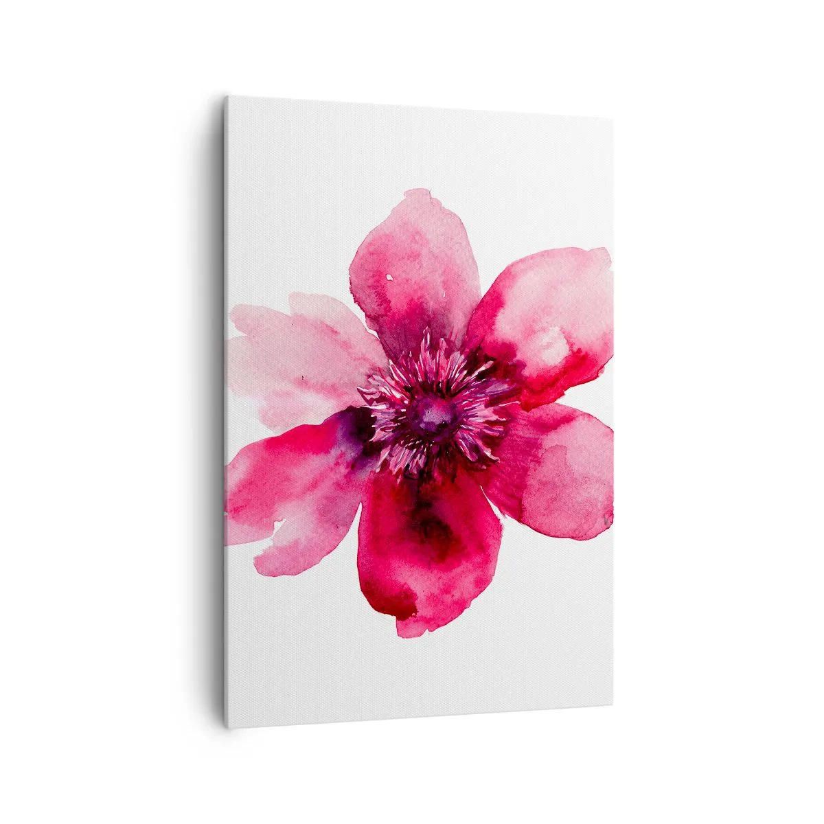 Schilderen op canvas - Een karmijnrode geurende kus - 70x100 cm