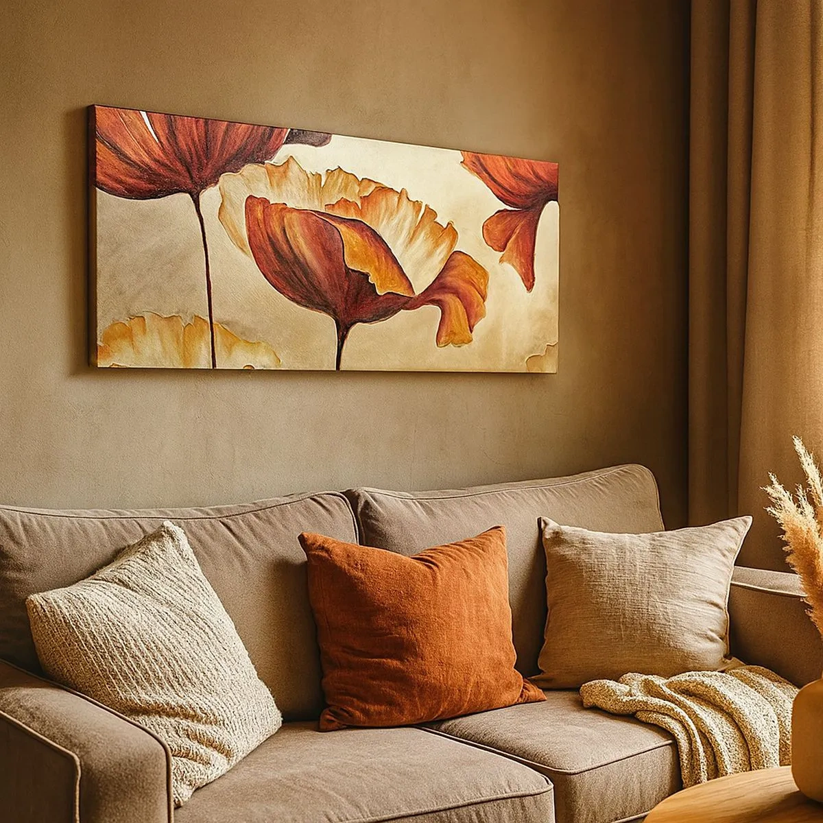 Schilderen op canvas - Golvend weiland - 100x40 cm