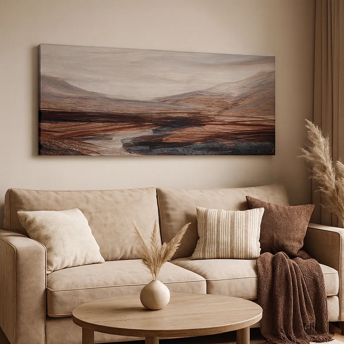 Schilderen op canvas - Een rustige vallei - 30x30 cm